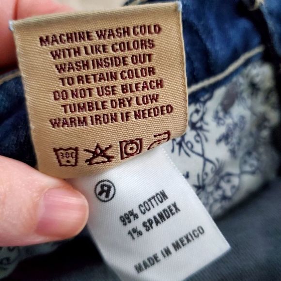 BIG STAR DENIM MADDIE CROPPED JEANS DISTRESSED WASH CALF EMBELLISHED STITCH - Picture 12 of 13